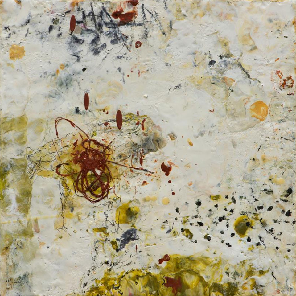 Catalyst 4 - 16 in. x 16 in. - Encaustic Mixed Media on Panel
