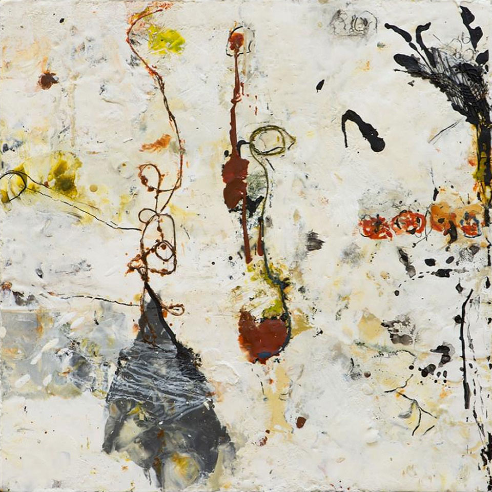 Catalyst 9 - 16 in. x 16 in. - Encaustic Mixed Media on Panel